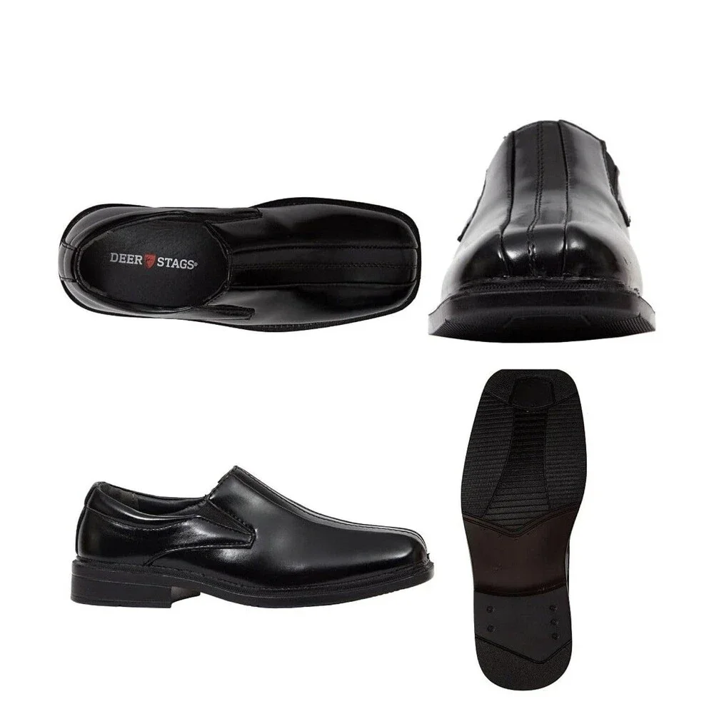 Boy's Child Wings Slip-on Loafer Shoes Classic Black  size 9.5US DEER STAGS